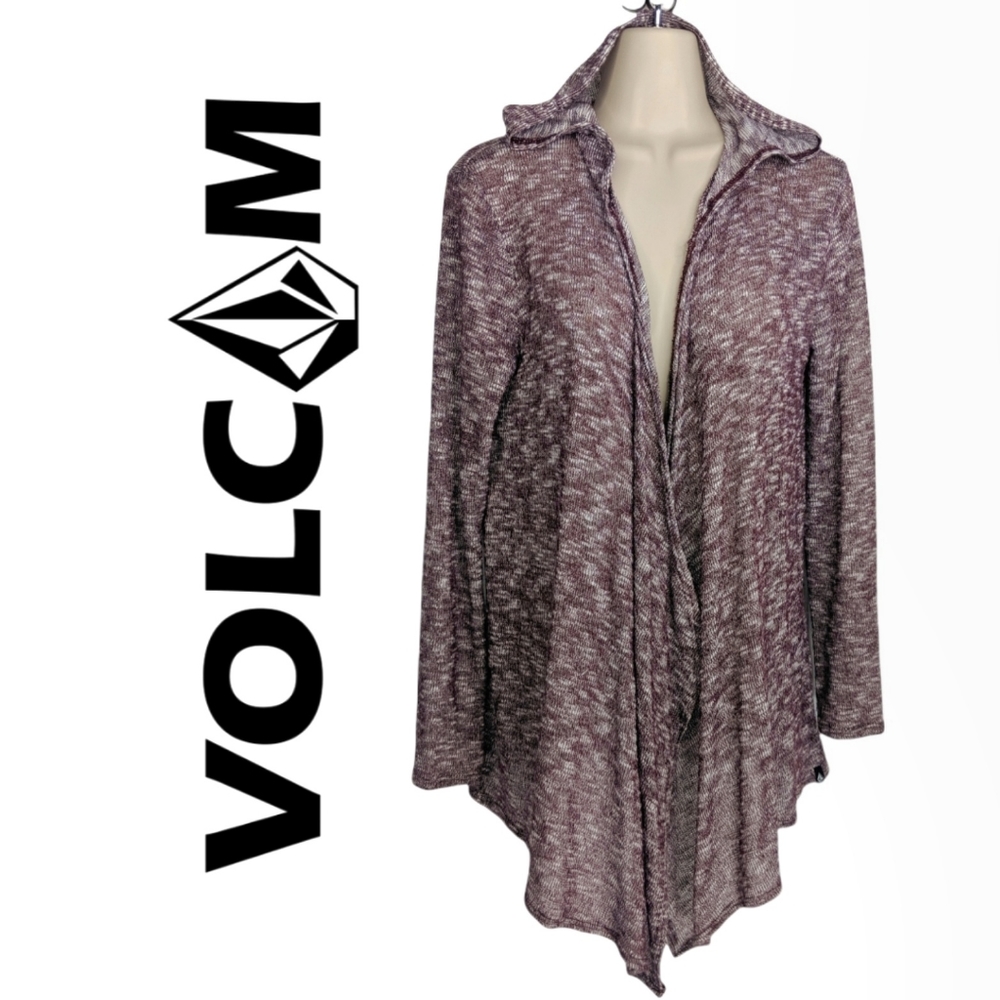 VOLCOM Go To Hooded Wrap Sweater Sz S